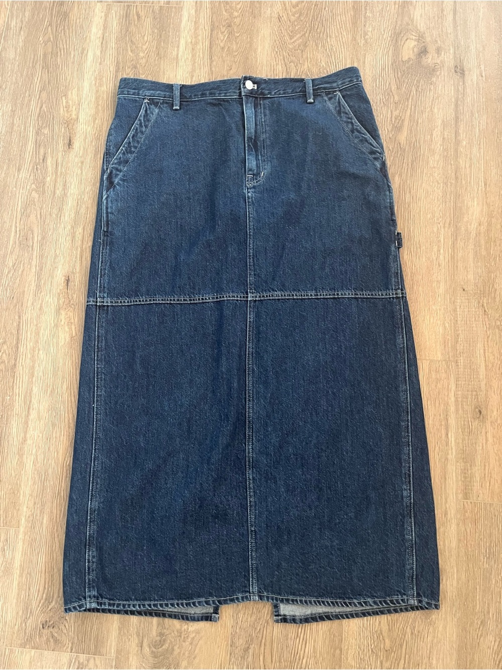 Madewell Dark Blue Denim Maxi Skirt